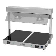 Wärmeplatte GN2/1 mit 2 Lampenschirmen